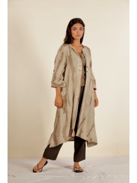 Taupe Linen Duster 