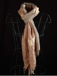 Diamond Print Mulberry Silk Stole