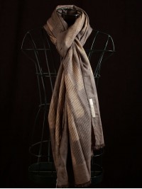 Bauhaus Chevron Print on Tussar Stole