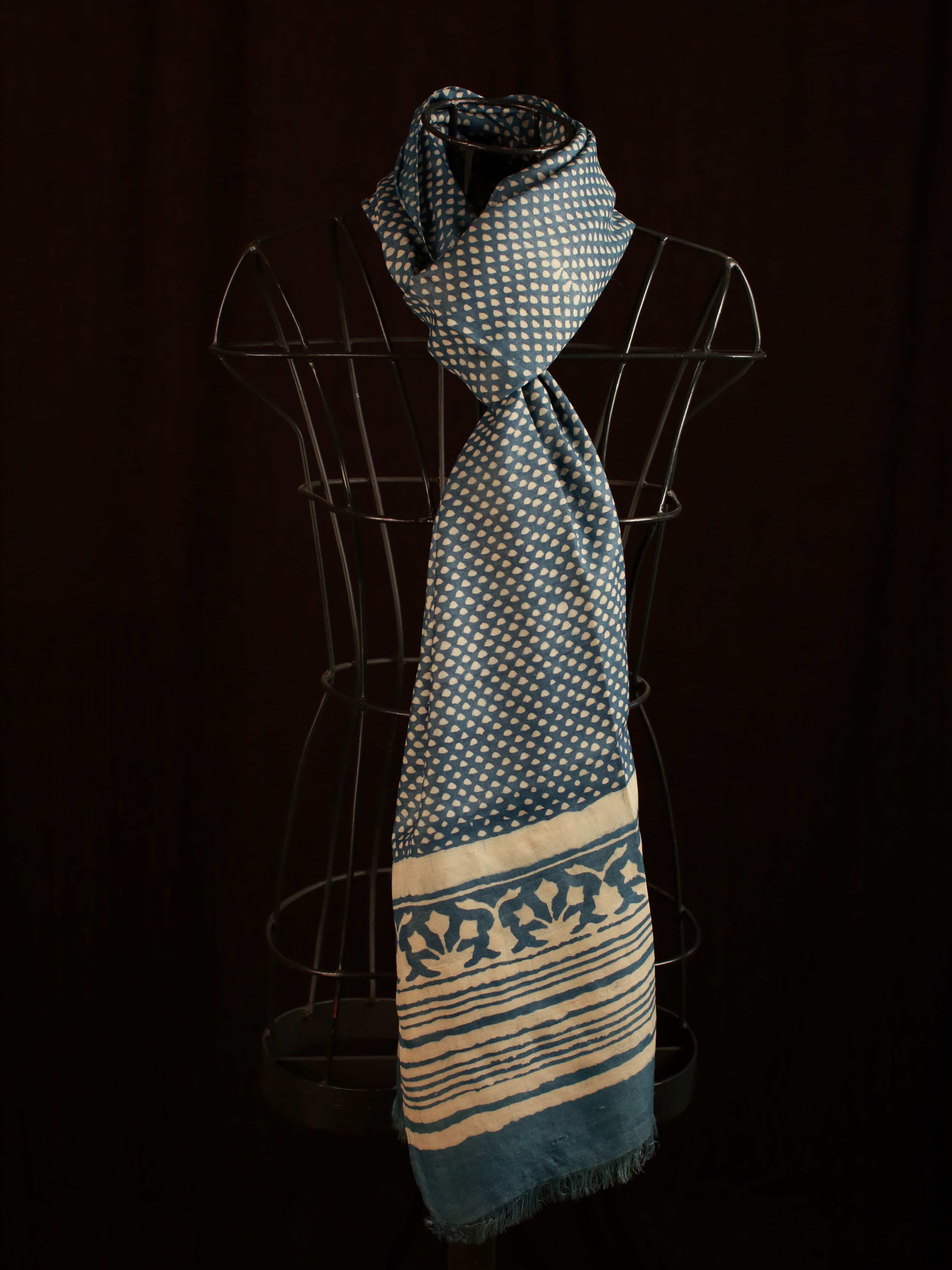 Triangle Print Tussar Stole