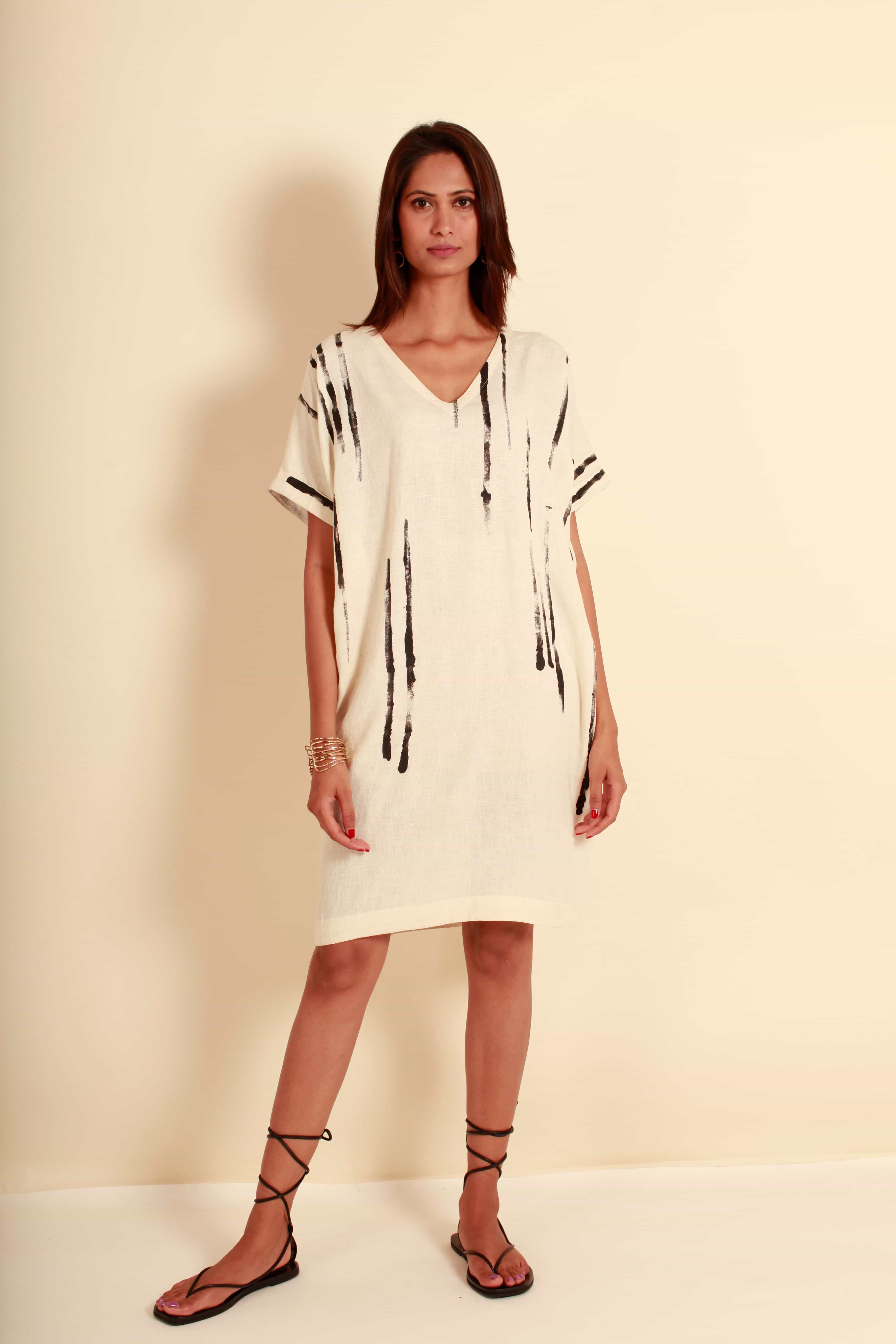 Cocoon Print Dress