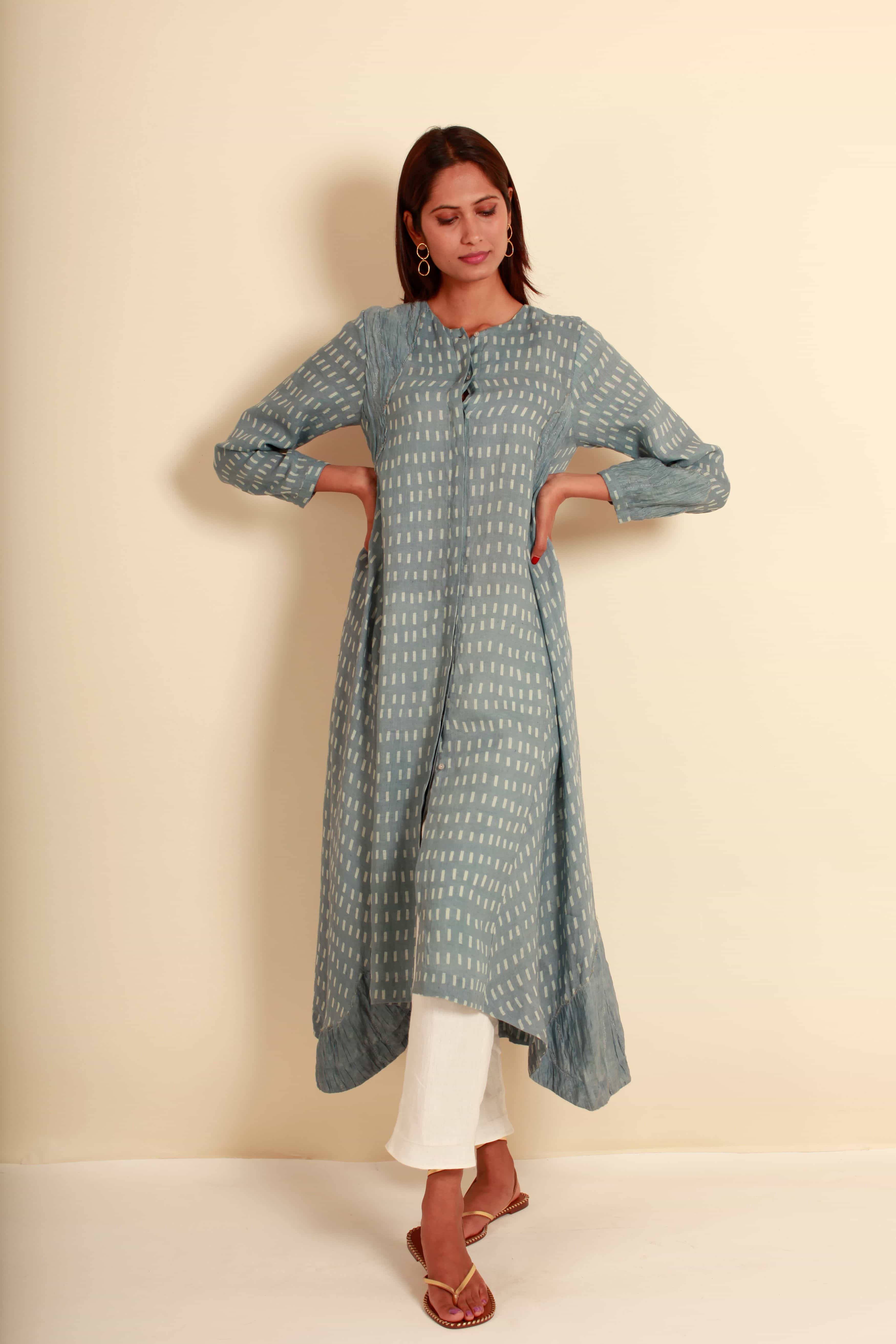Printed Linen Duster